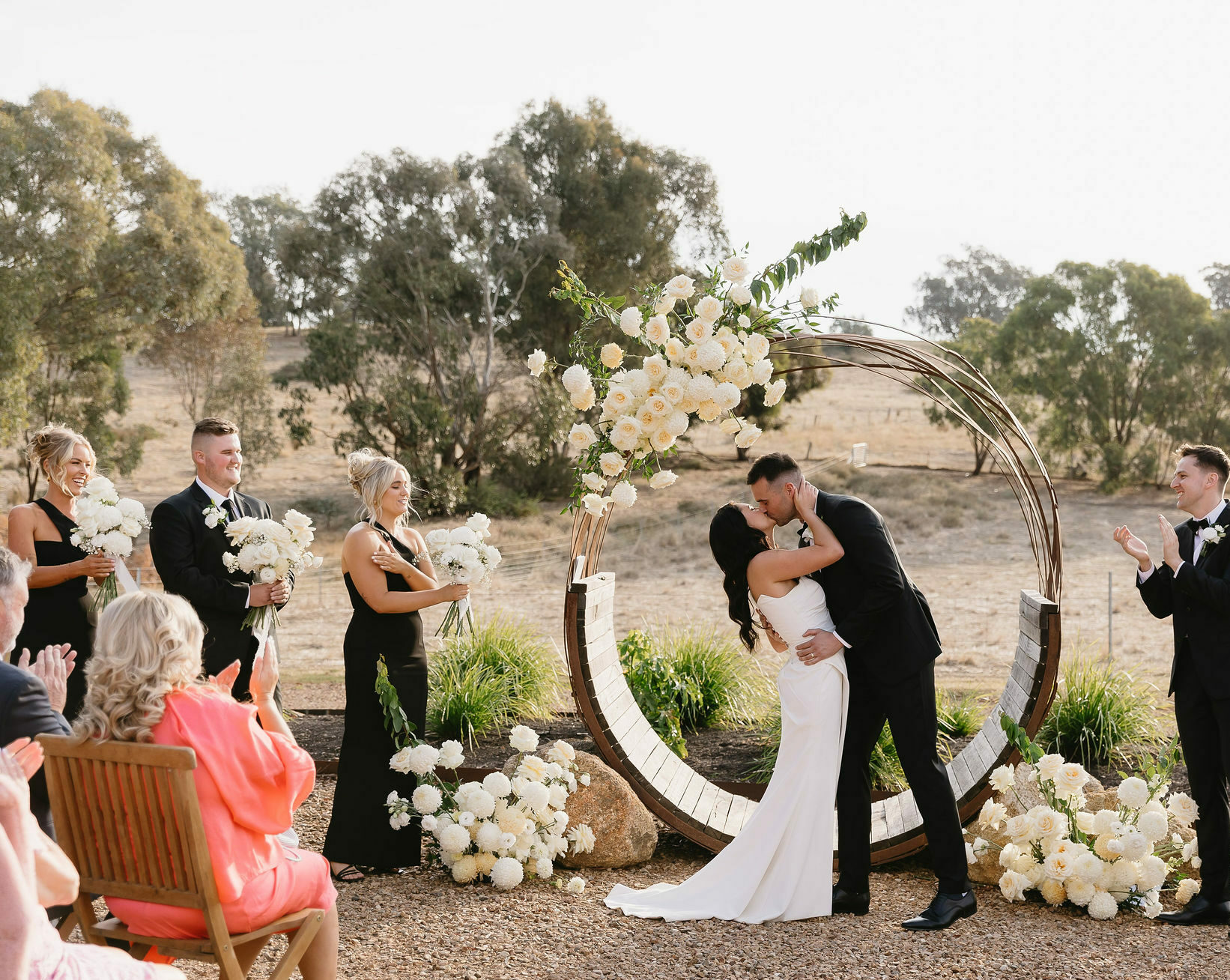 rustic, country wedding ceremony