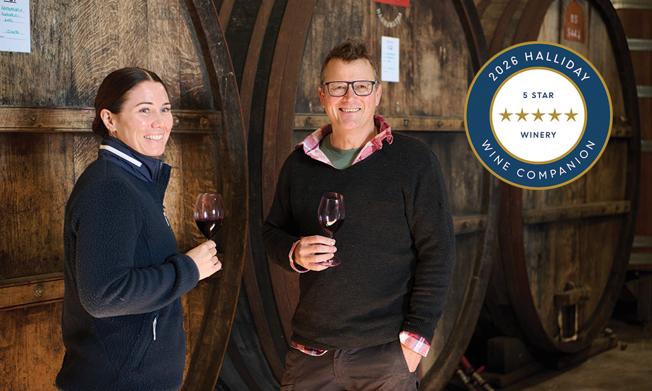 Matt Harrop and Tegan Clydesdale winemakers at Fowles